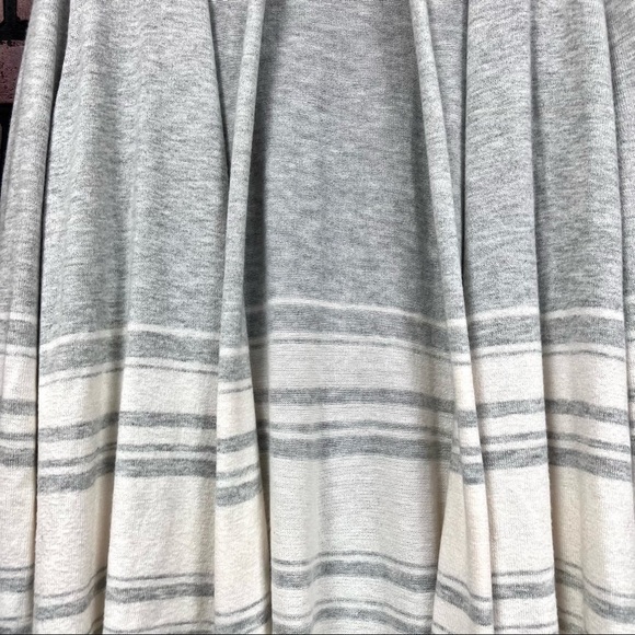 LOFT knit slouchy open front super soft longline gray cardigan womens size M - Picture 5 of 12